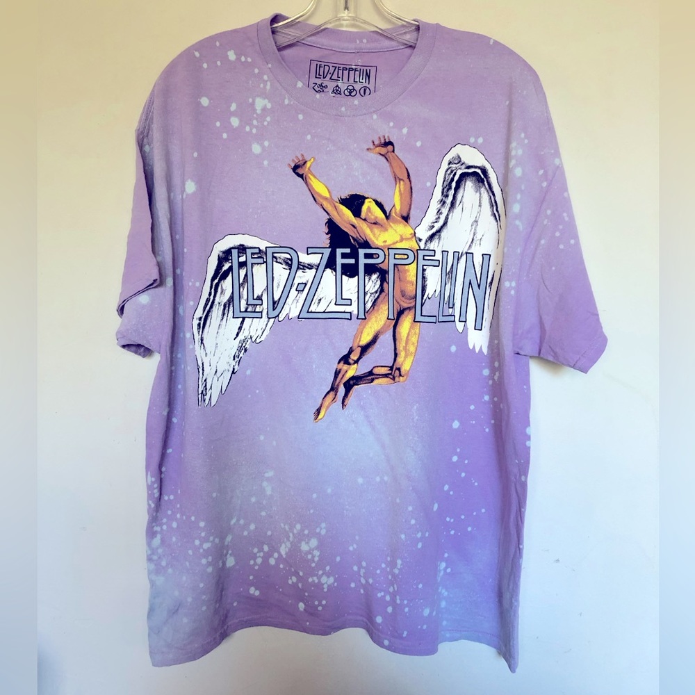 Led Zeppelin Swan Song Purple Band T shirt